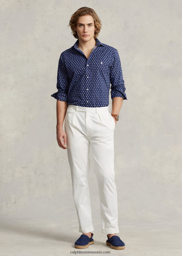 Ralph Lauren miehet klassinen istuvuus, joustava popliinipaita 0Z24ZR1157 gansett foulard