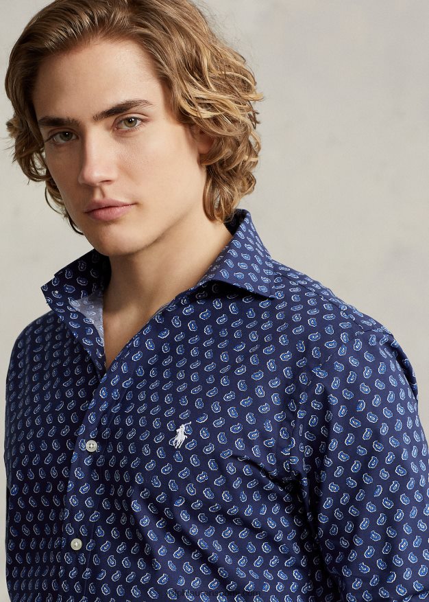 Ralph Lauren miehet klassinen istuvuus, joustava popliinipaita 0Z24ZR1157 gansett foulard