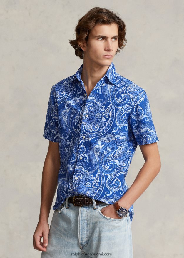 Ralph Lauren miehet klassinen istuvuus paisley oxford -paita 0Z24ZR621 jerry paisley
