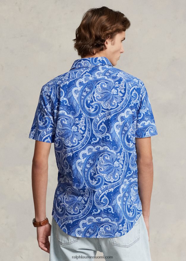 Ralph Lauren miehet klassinen istuvuus paisley oxford -paita 0Z24ZR621 jerry paisley