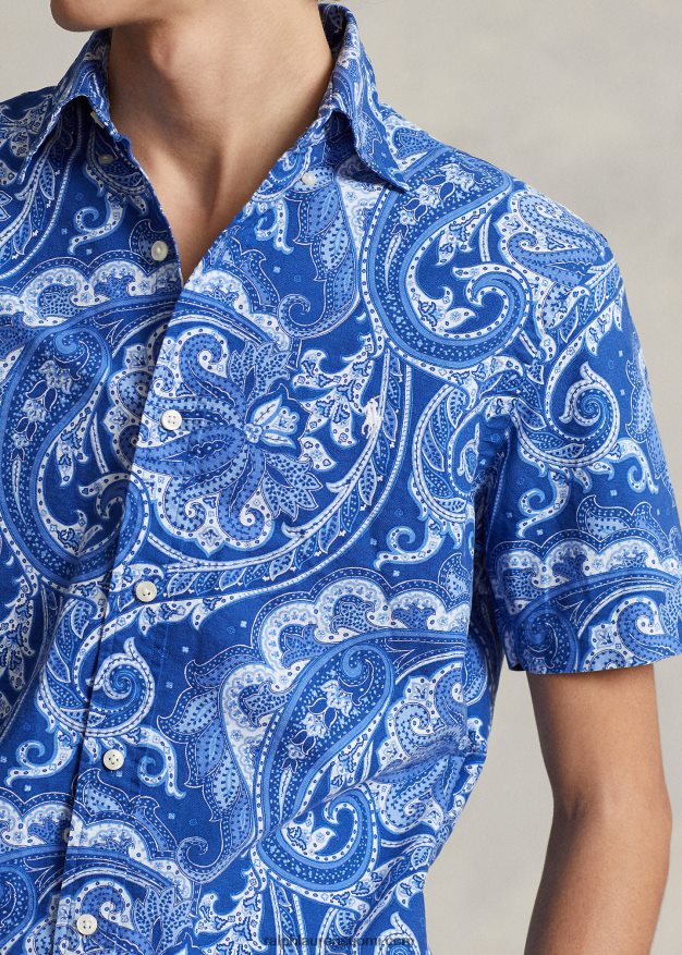 Ralph Lauren miehet klassinen istuvuus paisley oxford -paita 0Z24ZR621 jerry paisley