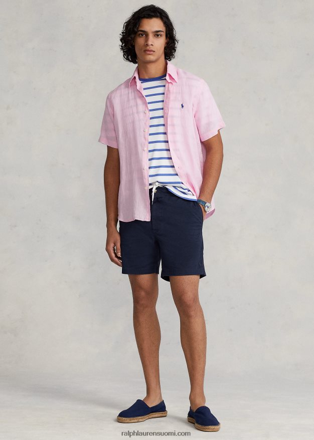 Ralph Lauren miehet klassinen istuvuus pellavapaita 0Z24ZR516 karmelin pinkki