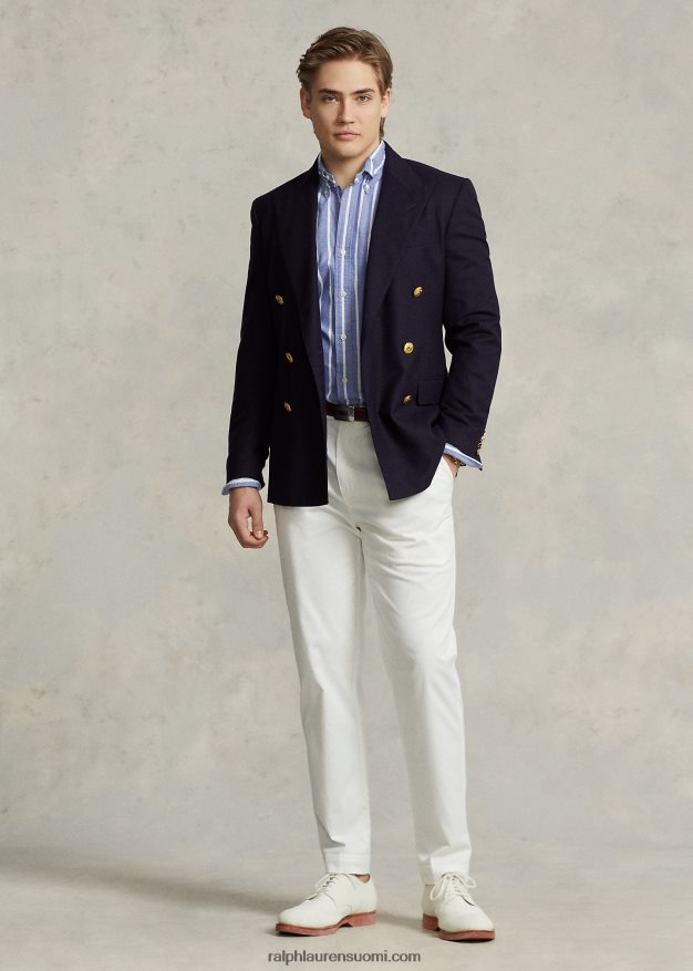 Ralph Lauren miehet klassinen istuvuus raidallinen oxford-paita 0Z24ZR1053 kuninkaallinen perintö