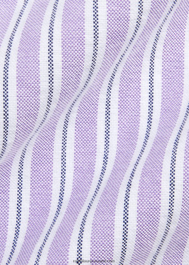 Ralph Lauren miehet klassinen istuvuus raidallinen oxford-paita 0Z24ZR8418 hampton violetti/laivasto multi