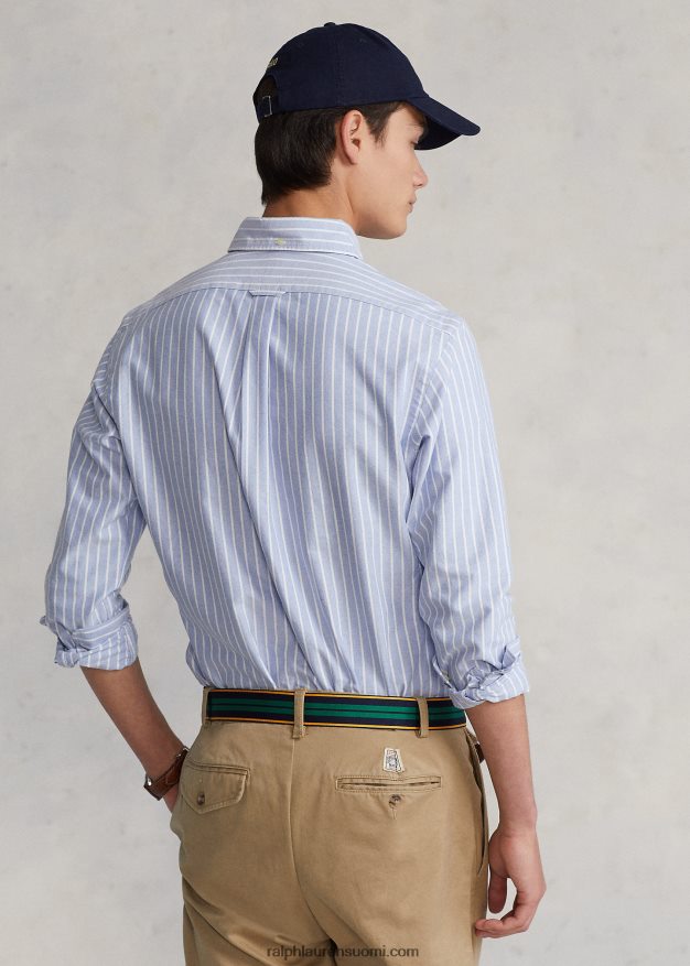 Ralph Lauren miehet klassinen istuvuus raidallinen oxford popover paita 0Z24ZR930 sinivalkoinen