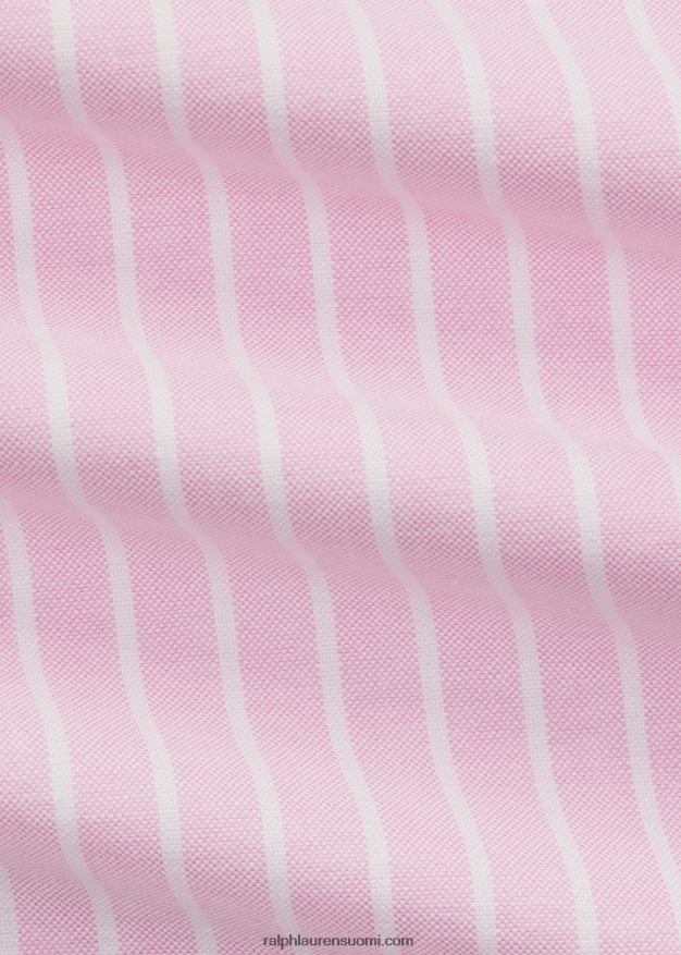 Ralph Lauren miehet klassinen istuvuus raidallinen oxford popover paita 0Z24ZR931 pinkki/valkoinen