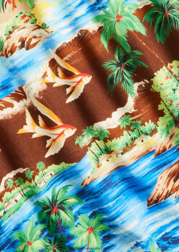 Ralph Lauren miehet klassinen istuvuus trooppisella printillä 0Z24ZR877 lentävien kalojen paratiisi