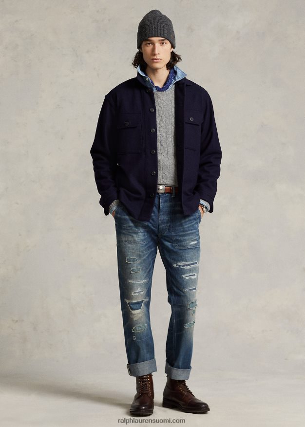 Ralph Lauren miehet klassinen istuvuus villasekoitteella 0Z24ZR8481 kokoelma laivasto