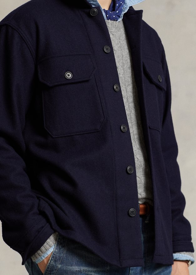 Ralph Lauren miehet klassinen istuvuus villasekoitteella 0Z24ZR8481 kokoelma laivasto