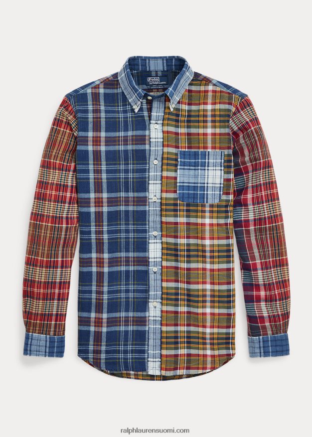 Ralph Lauren miehet klassinen madras hauska paita 0Z24ZR829 verenvuoto madras hauska paita