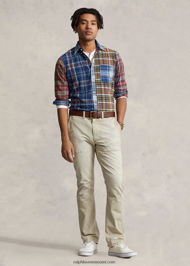 Ralph Lauren miehet klassinen madras hauska paita 0Z24ZR829 verenvuoto madras hauska paita