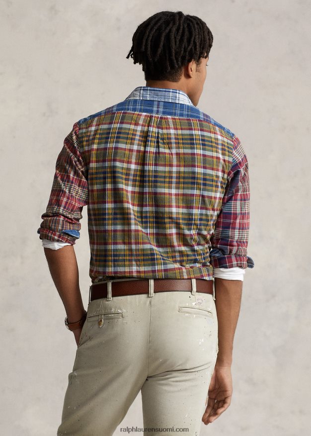 Ralph Lauren miehet klassinen madras hauska paita 0Z24ZR829 verenvuoto madras hauska paita