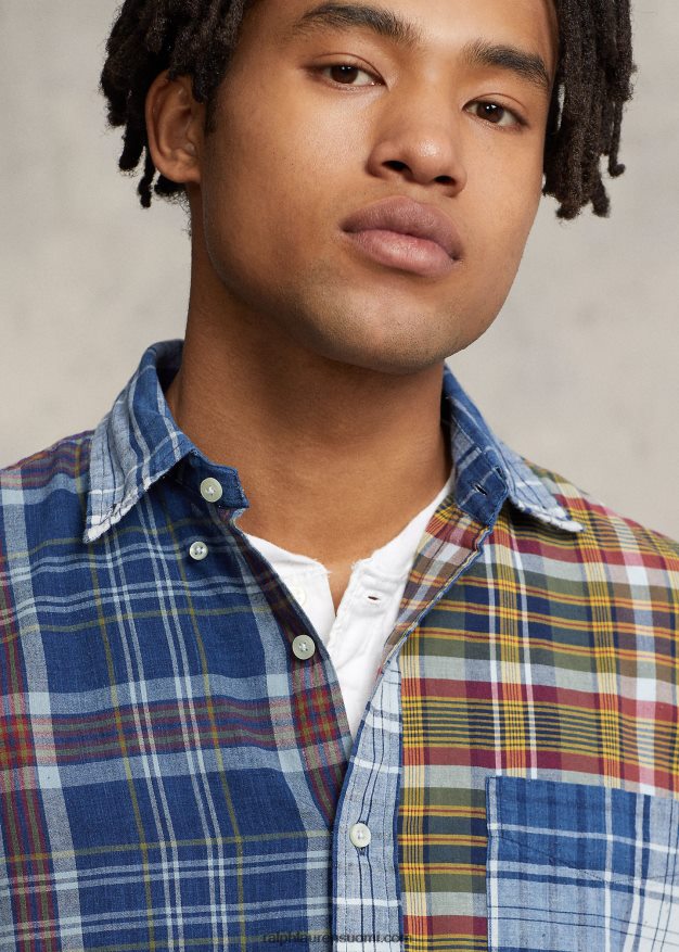 Ralph Lauren miehet klassinen madras hauska paita 0Z24ZR829 verenvuoto madras hauska paita