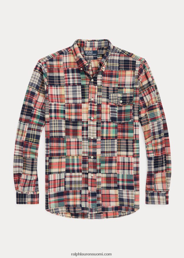 Ralph Lauren miehet klassinen madras tilkkutukkapaita 0Z24ZR8524 madrasin tilkkutäkki