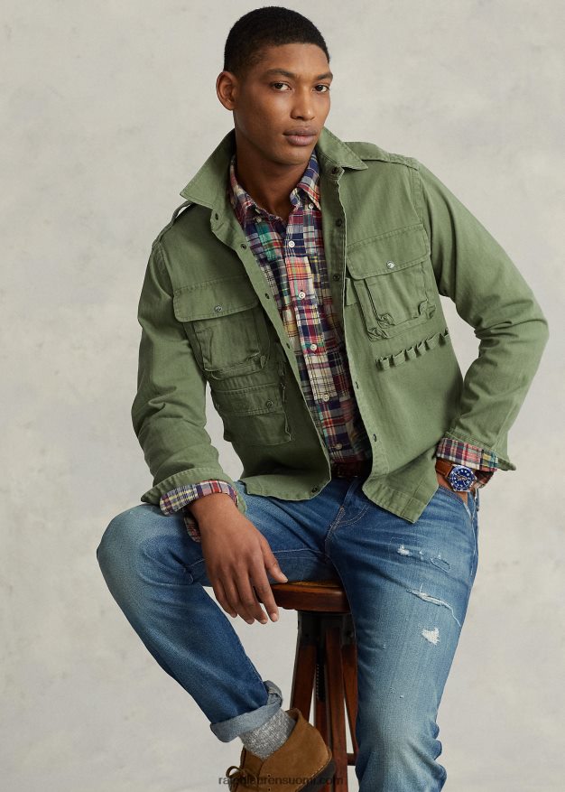 Ralph Lauren miehet klassinen madras tilkkutukkapaita 0Z24ZR8524 madrasin tilkkutäkki