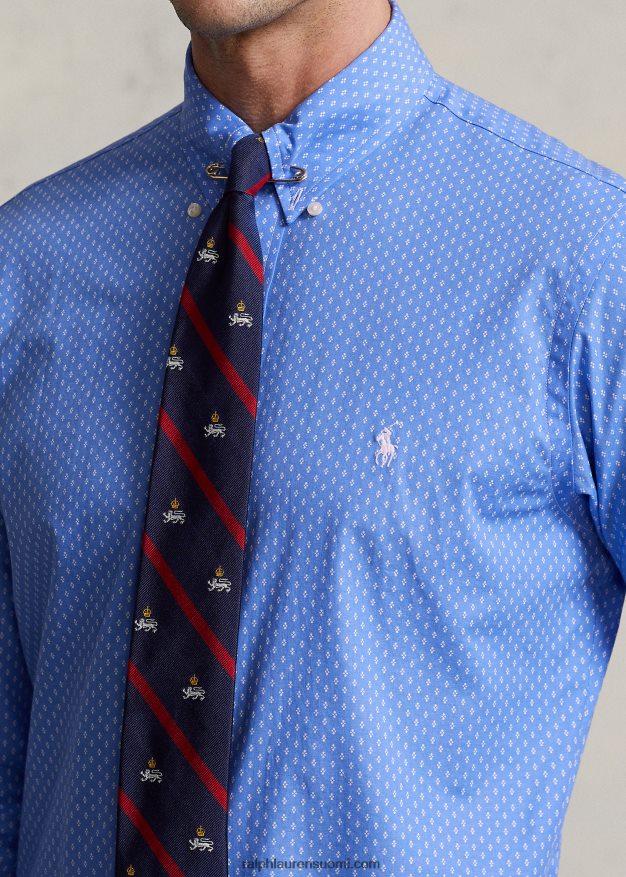 Ralph Lauren miehet klassinen malli printti joustava popliinipaita 0Z24ZR1125 multi