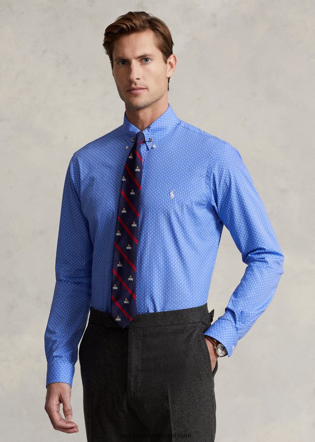 Ralph Lauren miehet klassinen malli printti joustava popliinipaita 0Z24ZR1125 multi