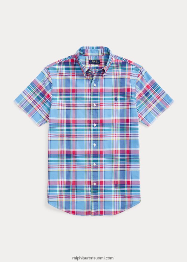 Ralph Lauren miehet klassinen ruudullinen oxford-paita 0Z24ZR1081 sininen/punainen multi