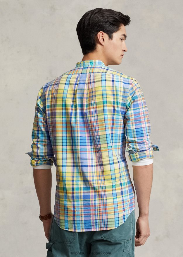 Ralph Lauren miehet klassinen ruudullinen oxford-paita 0Z24ZR970 keltainen/turkoosi