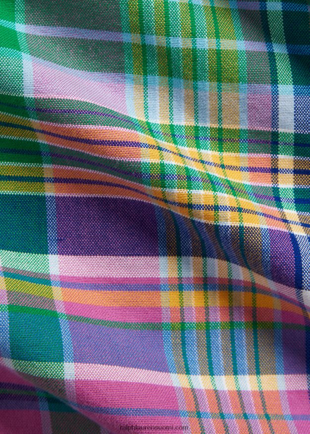 Ralph Lauren miehet klassinen ruudullinen oxford-työpaita 0Z24ZR920 pinkki/vihreä multi