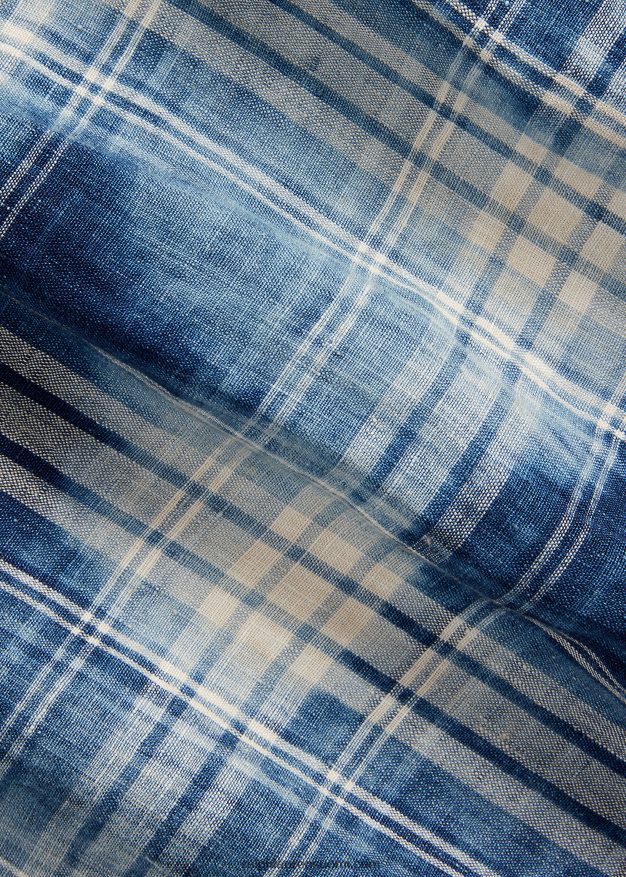 Ralph Lauren miehet klassinen ruudullinen pellavapaita 0Z24ZR1148 indigo valkoinen multi