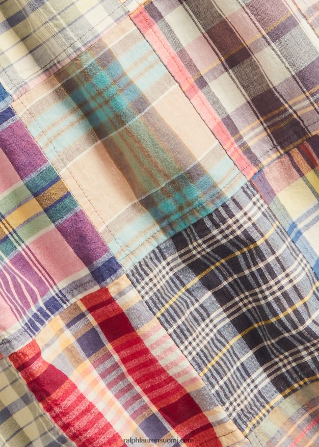 Ralph Lauren miehet klassinen tilkkutukka madras camp-paita 0Z24ZR1070 Key Westin tilkkutäkki