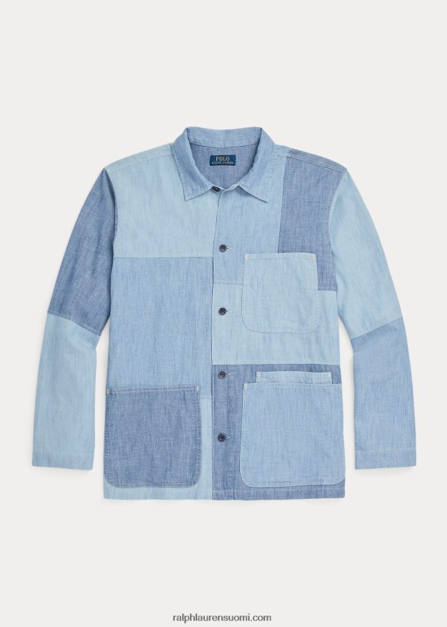 Ralph Lauren miehet klassinen tilkkutukkainen chambray-paita 0Z24ZR957 indigo