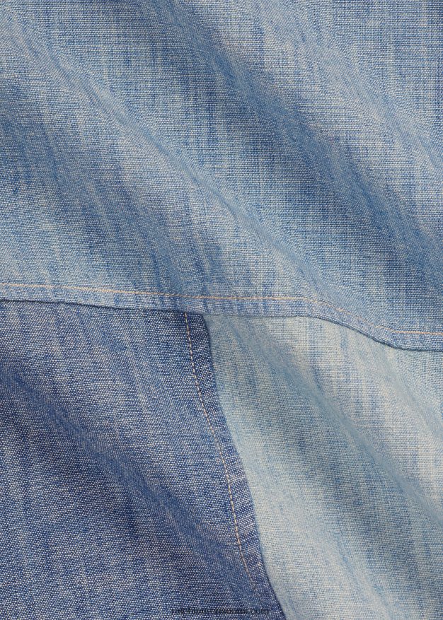 Ralph Lauren miehet klassinen tilkkutukkainen chambray-paita 0Z24ZR957 indigo