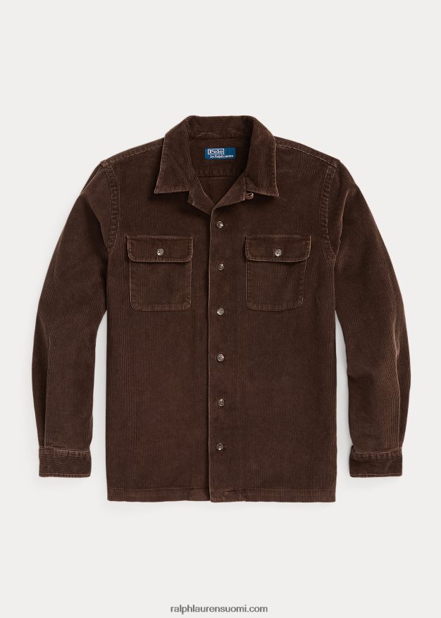 Ralph Lauren miehet klassinen vakosamettileiripaita 0Z24ZR8422 teak