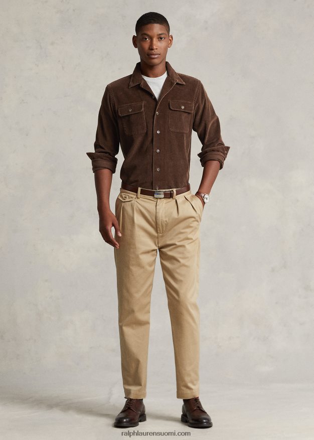 Ralph Lauren miehet klassinen vakosamettileiripaita 0Z24ZR8422 teak