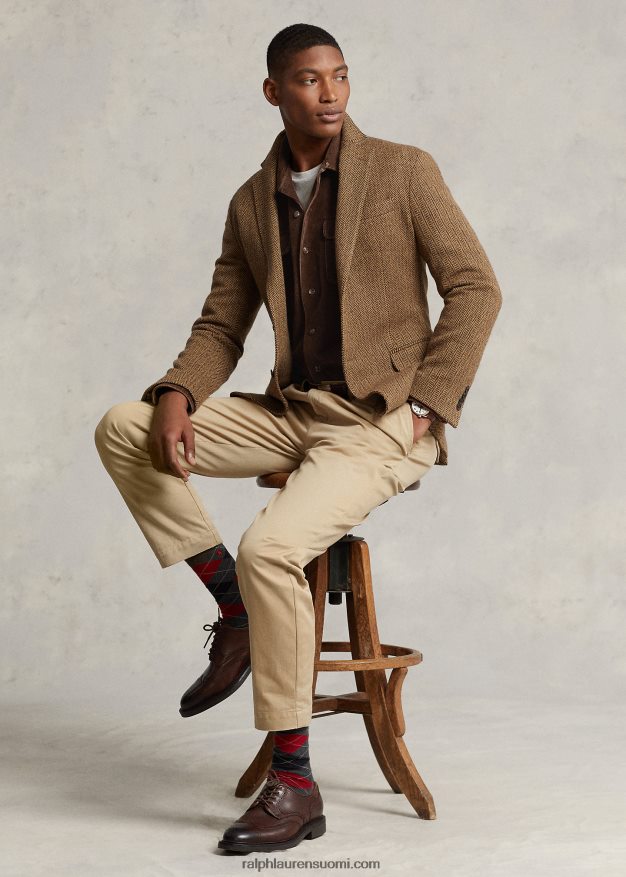 Ralph Lauren miehet klassinen vakosamettileiripaita 0Z24ZR8422 teak