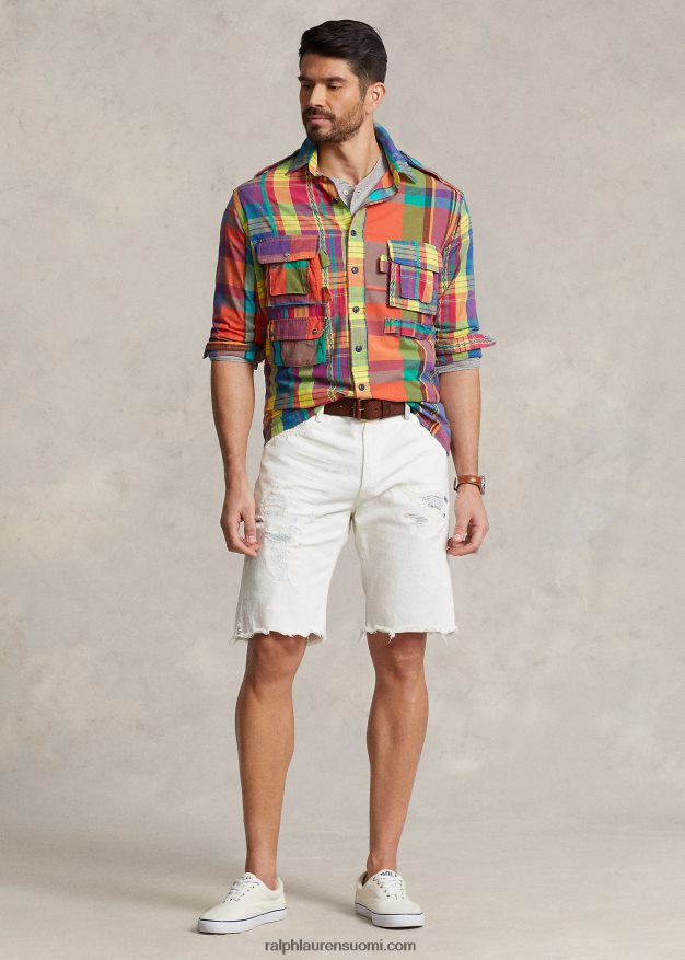 Ralph Lauren miehet madras hauska overshirt 0Z24ZR1376 madrasin hauska paita