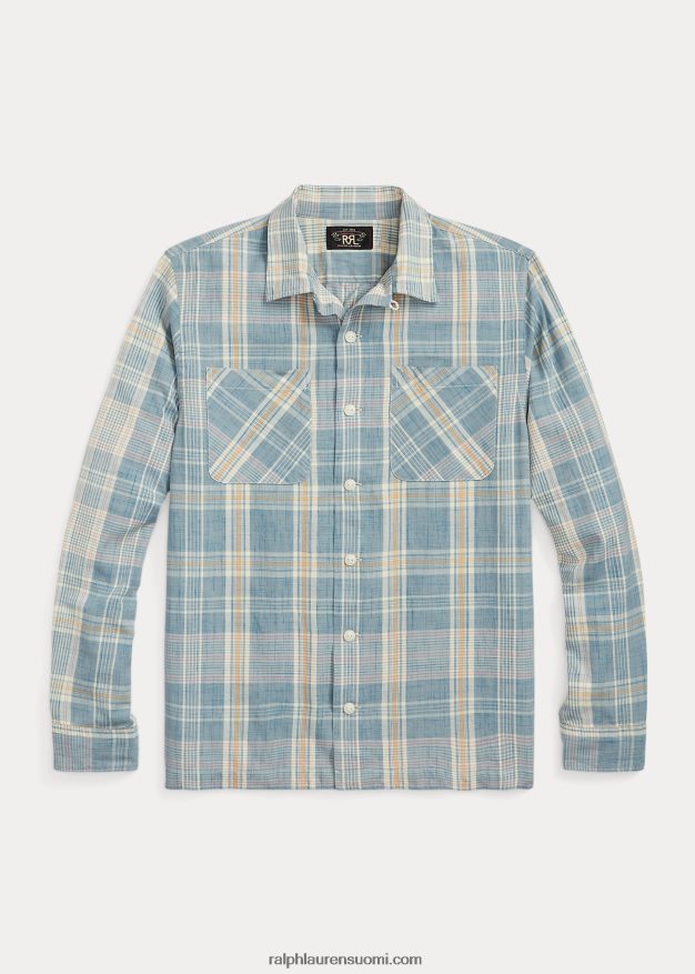 Ralph Lauren miehet madrasin leiripaita 0Z24ZR1708 vaaleansininen