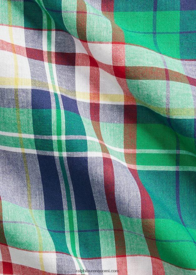 Ralph Lauren miehet madrasin paita 0Z24ZR1548 vihreä/laivasto monitoimi