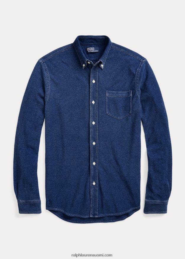 Ralph Lauren miehet neulottu chambray paita 0Z24ZR946 keskikokoinen indigo