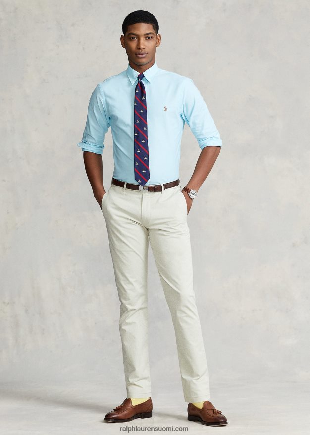 Ralph Lauren miehet ohut joustava oxford-paita 0Z24ZR605 egean sininen