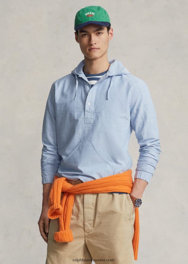 Ralph Lauren miehet oxford-hupullinen popover-paita 0Z24ZR861 sininen