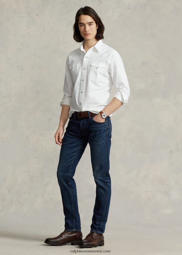 Ralph Lauren miehet oxfordin länsimainen paita 0Z24ZR457 valkoinen