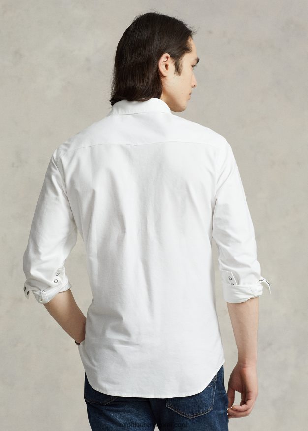 Ralph Lauren miehet oxfordin länsimainen paita 0Z24ZR457 valkoinen