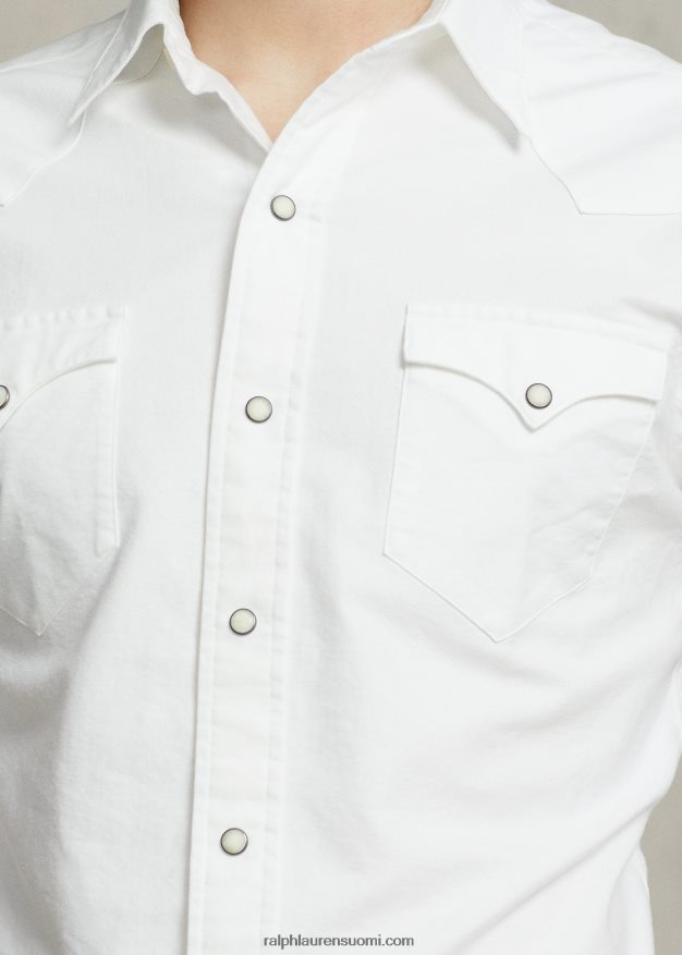 Ralph Lauren miehet oxfordin länsimainen paita 0Z24ZR457 valkoinen