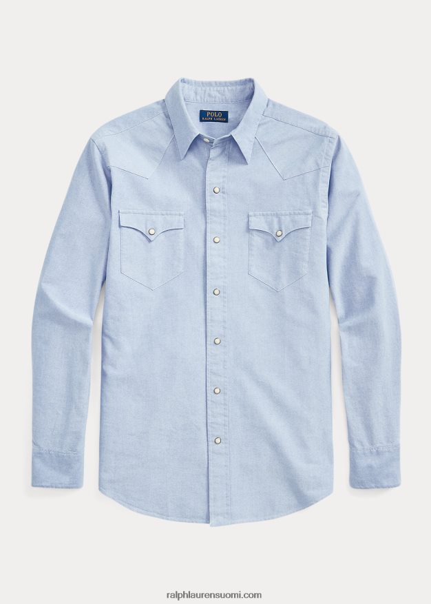 Ralph Lauren miehet oxfordin länsimainen paita 0Z24ZR458 sininen