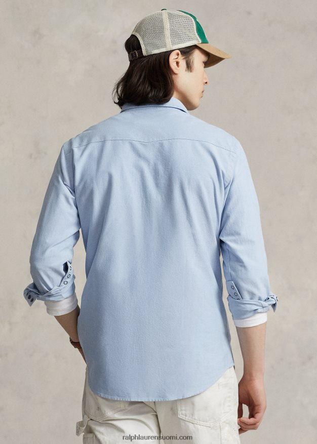 Ralph Lauren miehet oxfordin länsimainen paita 0Z24ZR458 sininen