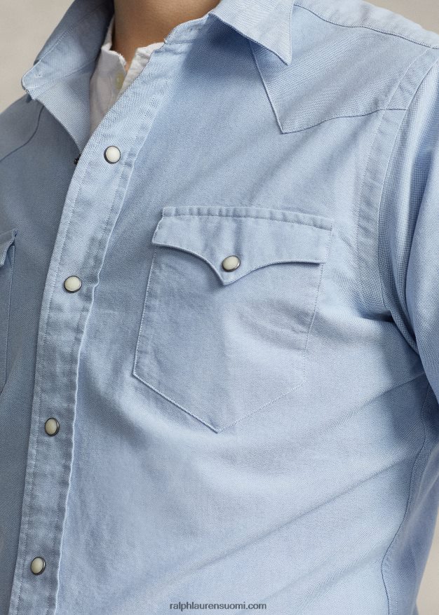 Ralph Lauren miehet oxfordin länsimainen paita 0Z24ZR458 sininen