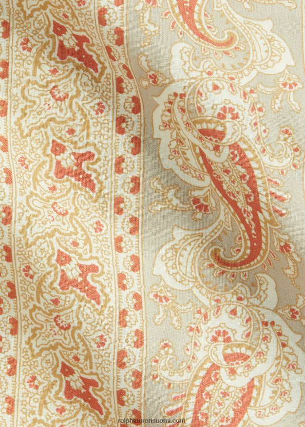 Ralph Lauren miehet paisley-kuvioinen kudottu paita 0Z24ZR1722 punainen/rusketus