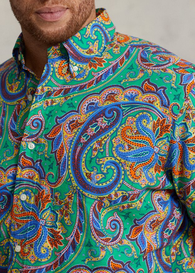 Ralph Lauren miehet paisley oxford paita 0Z24ZR1799 jerry paisley