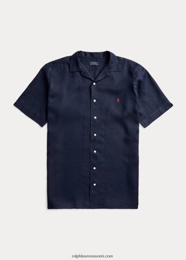 Ralph Lauren miehet pellava leiripaita 0Z24ZR1495 newportin laivasto