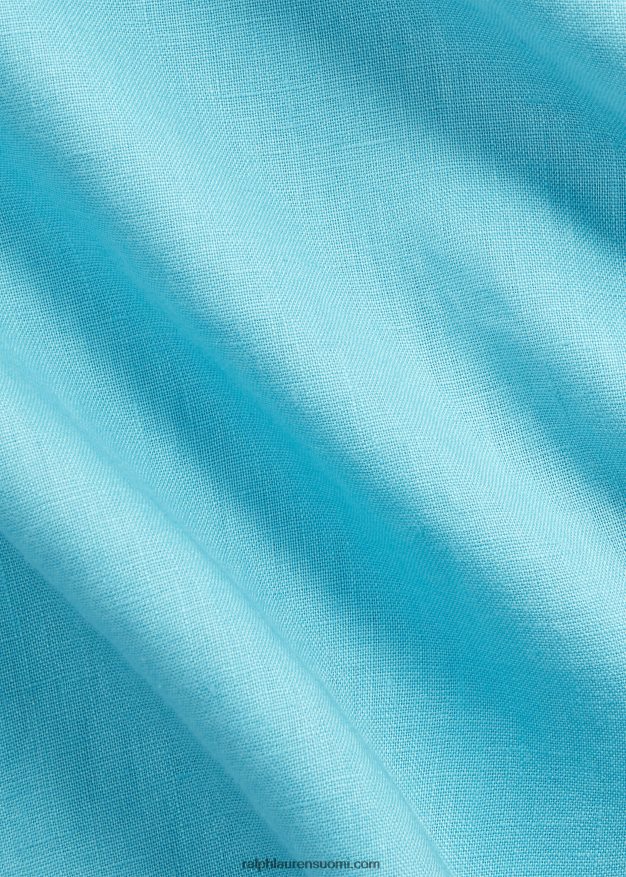 Ralph Lauren miehet pellava leiripaita 0Z24ZR1496 täydellinen turkoosi