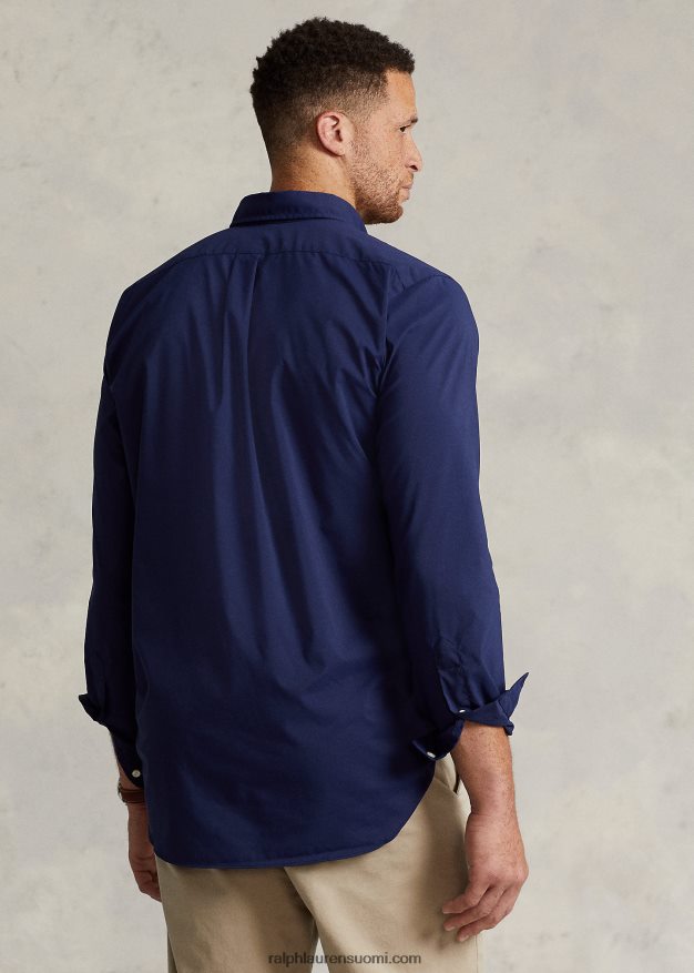 Ralph Lauren miehet performanssipopliinipaita 0Z24ZR1639 hienostunut laivasto
