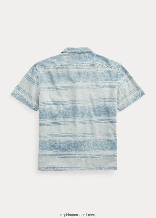 Ralph Lauren miehet raidallinen jersey-leiripaita 0Z24ZR1710 indigo/kerma