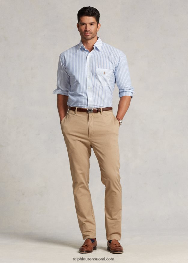 Ralph Lauren miehet raidallinen oxford hauska paita 0Z24ZR1319 sininen hauska paita